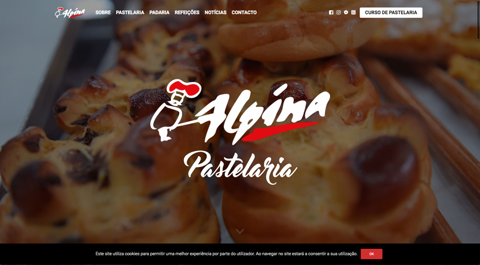 Website alpinapastelaria.pt